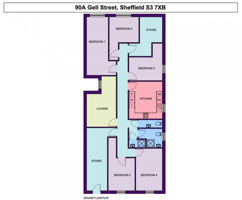 Floorplan for 90A Gell Street, Sheffield