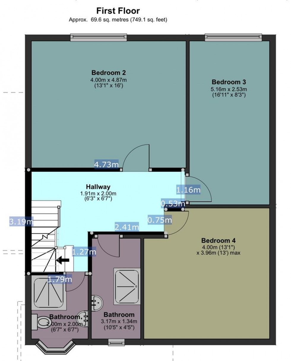 Floorplan for 33 Moor Oaks Road, Broomhill
