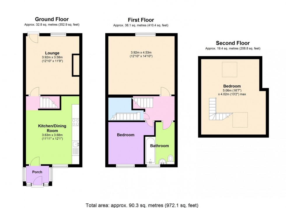 Floorplan for 166 Crookesmoor Road, Crookesmoor