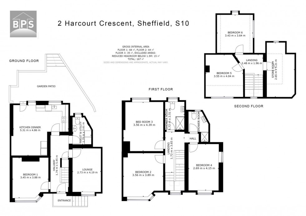 Floorplan for 2 Harcourt Crescent, Broomhill