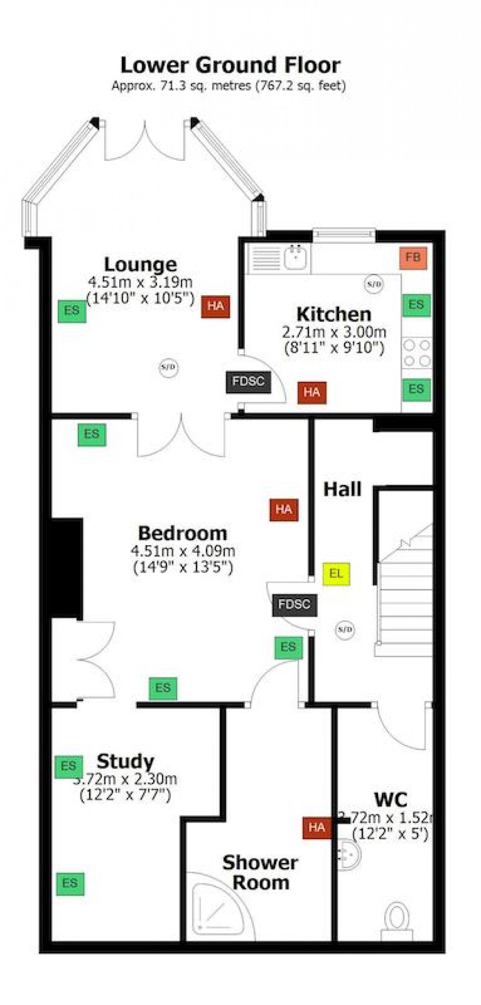Floorplan for 433A Glossop Road, Broomhill, Sheffield