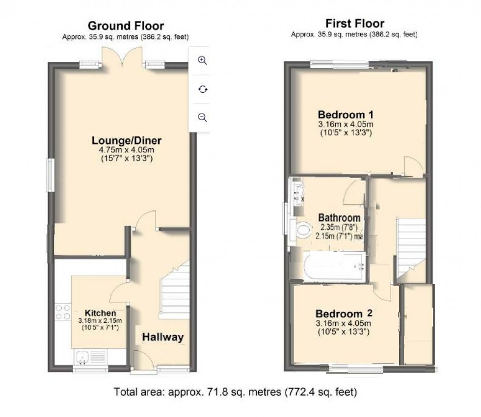 Floorplan for 595 Crookesmoor RoadSheffield