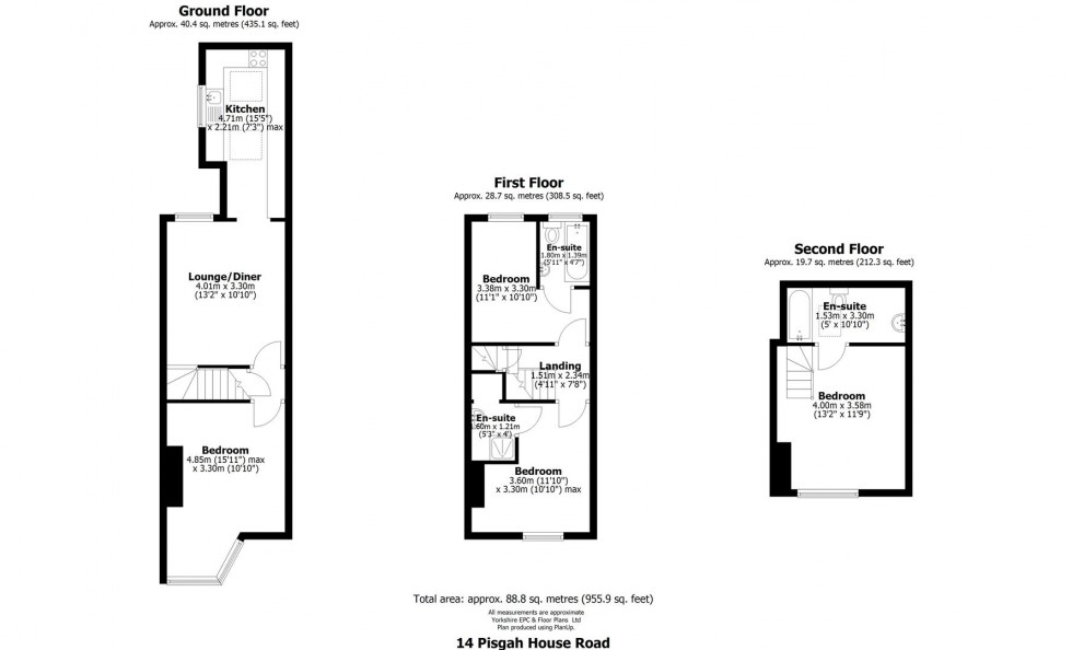 Floorplan for 14 Pisgah House RoadBroomhillSheffield