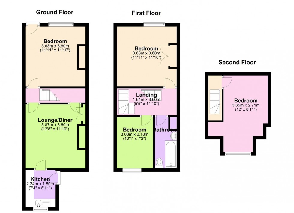 Floorplan for 78 Pickmere Road, Crookes, Sheffield