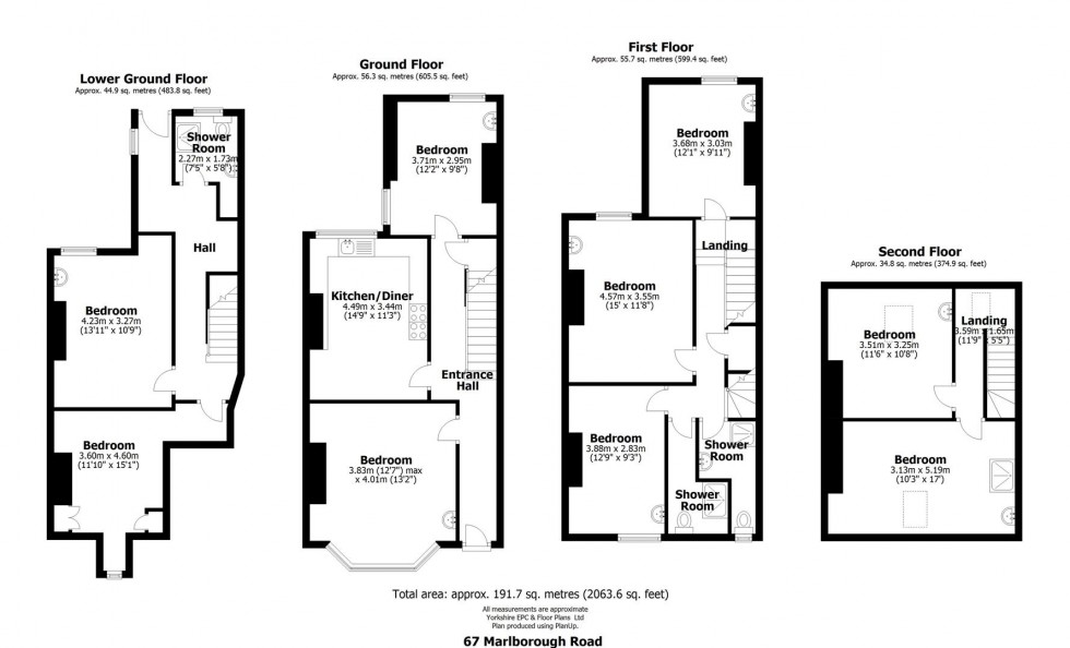 Floorplan for 67 Marlborough Road, Broomhill, Sheffield