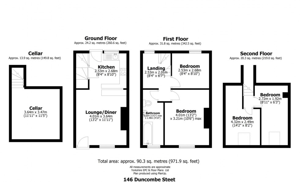Floorplan for 146 Duncombe Street, Sheffield