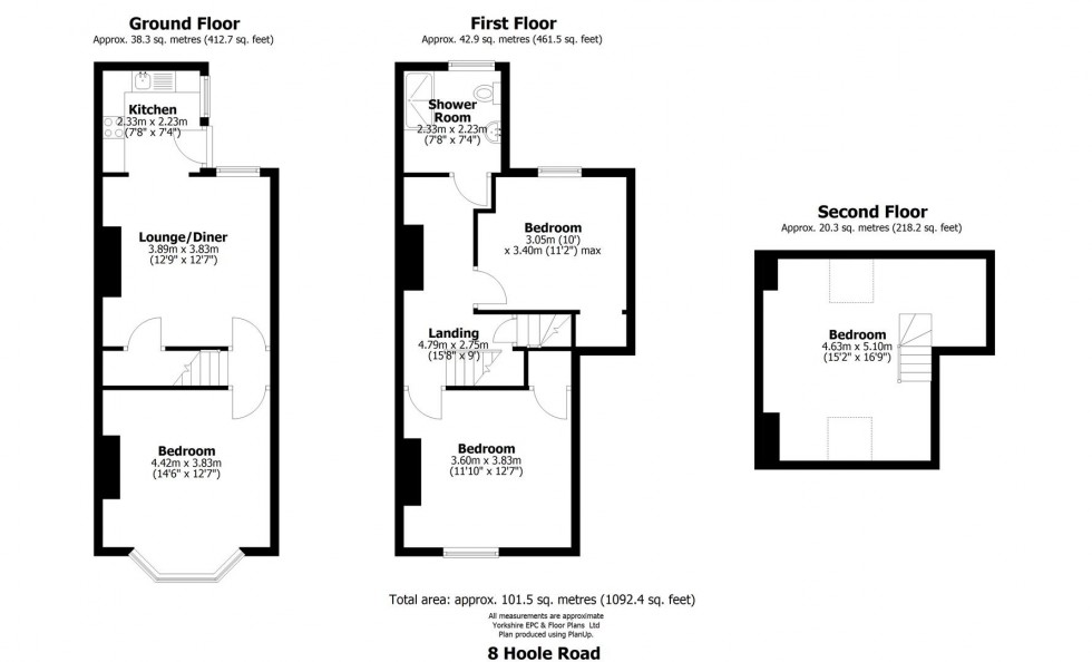 Floorplan for 8 Hoole Road, Broomhill, Sheffield