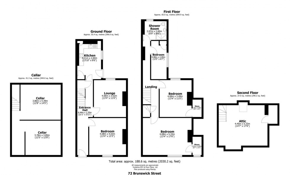 Floorplan for 72 Brunswick Street, Broomhall, Sheffield