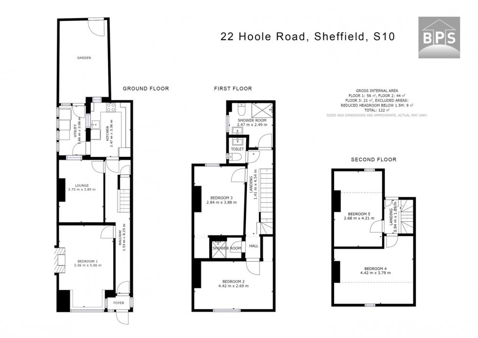 Floorplan for 22 Hoole Road, Broomhill
