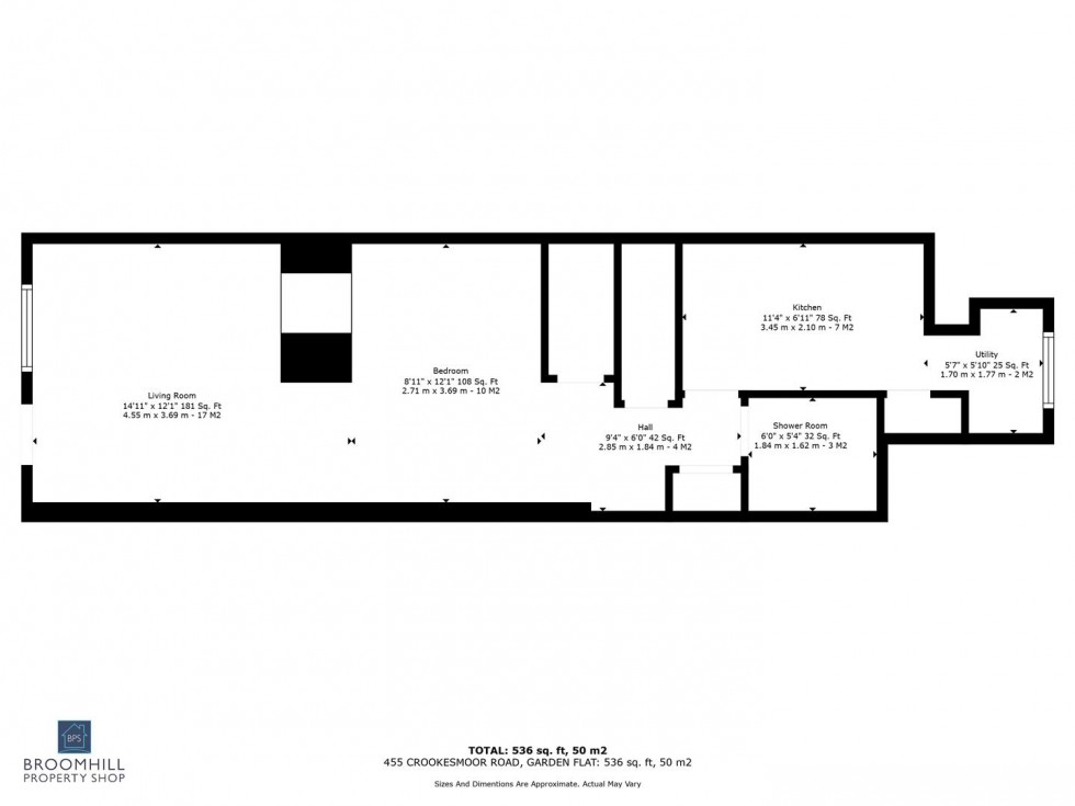 Floorplan for GF 455 Crookesmoor Road, Crookesmoor