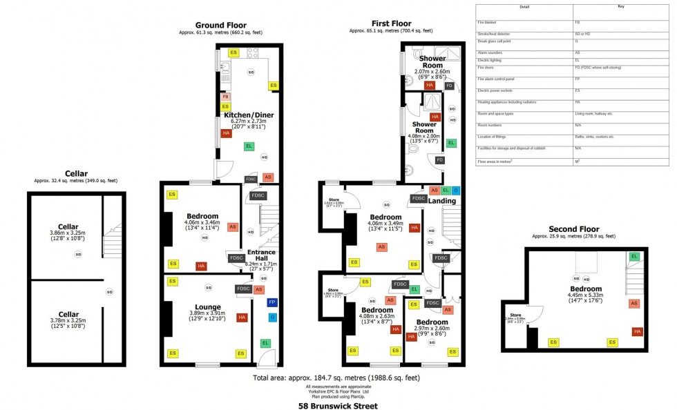 Floorplan for 58 Brunswick Street, Broomhall, Sheffield